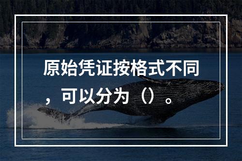 原始凭证按格式不同，可以分为（）。