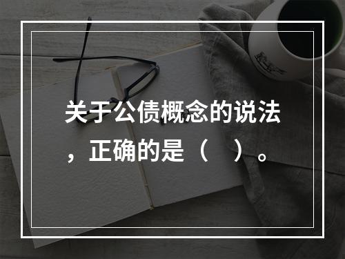 关于公债概念的说法，正确的是（　）。