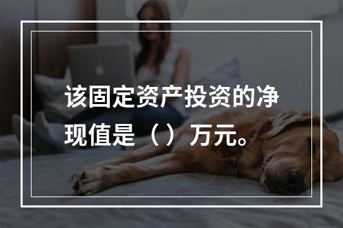 该固定资产投资的净现值是（	）万元。