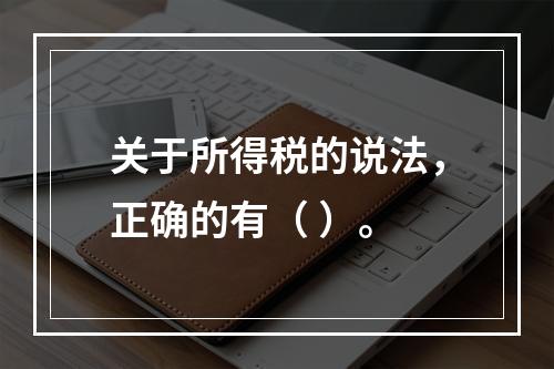 关于所得税的说法，正确的有（ ）。