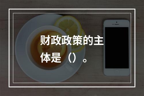 财政政策的主体是（）。