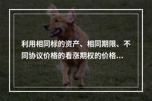 利用相同标的资产、相同期限、不同协议价格的看涨期权的价格或看