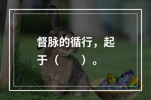 督脉的循行，起于（　　）。