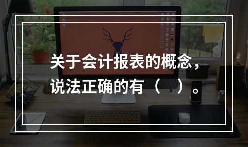 关于会计报表的概念，说法正确的有（　）。