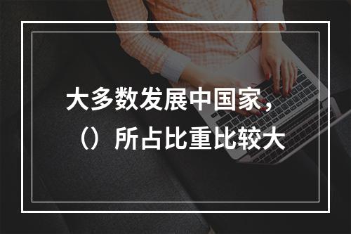 大多数发展中国家，（）所占比重比较大