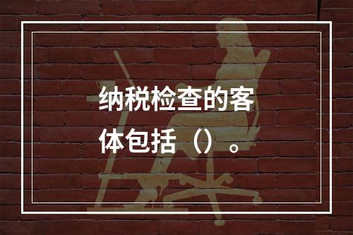 纳税检查的客体包括（）。