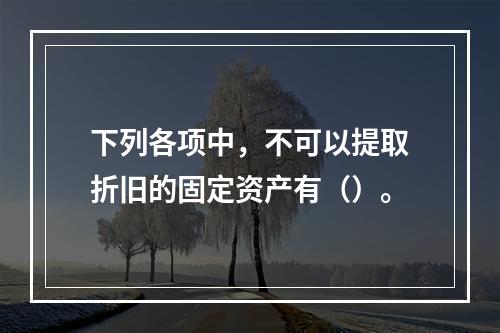 下列各项中，不可以提取折旧的固定资产有（）。