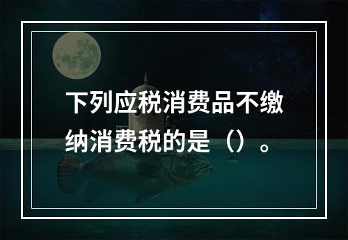 下列应税消费品不缴纳消费税的是（）。