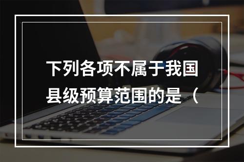 下列各项不属于我国县级预算范围的是（