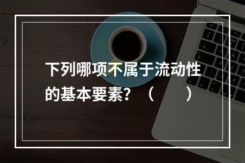 下列哪项不属于流动性的基本要素？（　　）