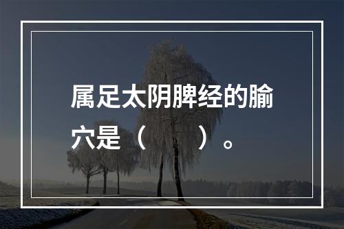 属足太阴脾经的腧穴是（　　）。