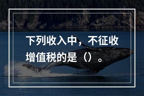 下列收入中，不征收增值税的是（）。