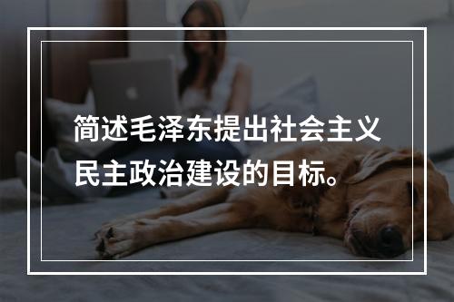 简述毛泽东提出社会主义民主政治建设的目标。