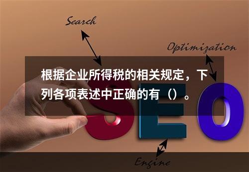 根据企业所得税的相关规定，下列各项表述中正确的有（）。