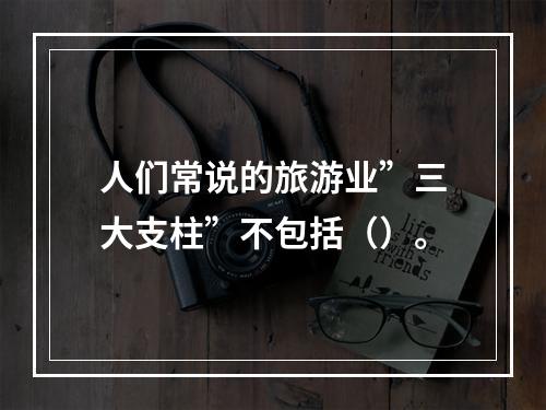 人们常说的旅游业”三大支柱”不包括（）。