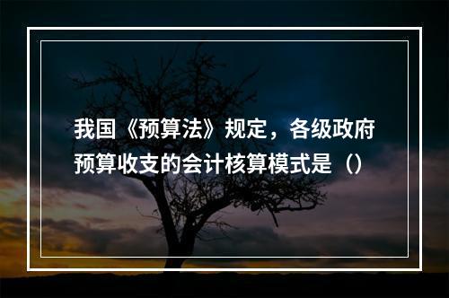 我国《预算法》规定，各级政府预算收支的会计核算模式是（）