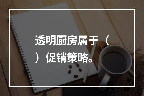 透明厨房属于（）促销策略。