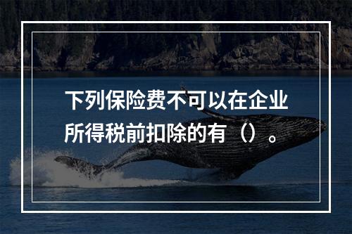 下列保险费不可以在企业所得税前扣除的有（）。