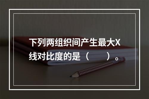 下列两组织间产生最大X线对比度的是（　　）。