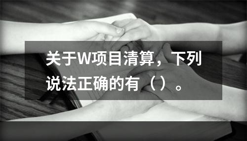 关于W项目清算，下列说法正确的有（	）。