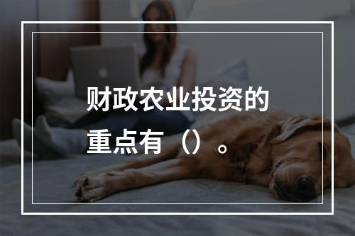 财政农业投资的重点有（）。