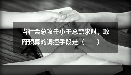 当社会总攻击小于总需求时，政府预算的调控手段是（　　）