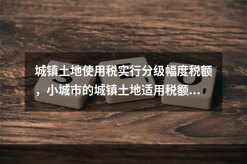 城镇土地使用税实行分级幅度税额，小城市的城镇土地适用税额为（