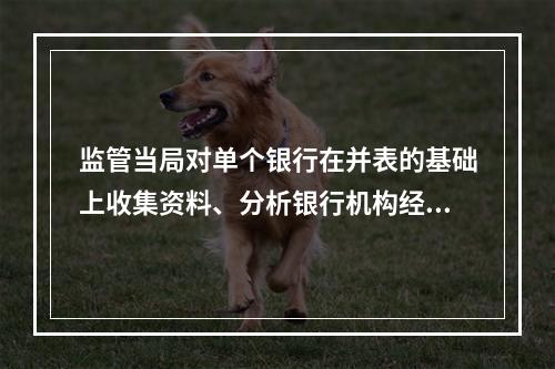 监管当局对单个银行在并表的基础上收集资料、分析银行机构经营稳