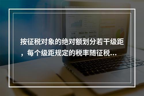 按征税对象的绝对额划分若干级距，每个级距规定的税率随征税对象