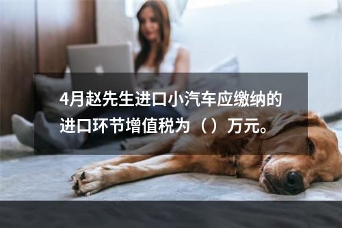 4月赵先生进口小汽车应缴纳的进口环节增值税为（	）万元。