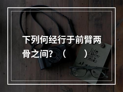 下列何经行于前臂两骨之间？（　　）