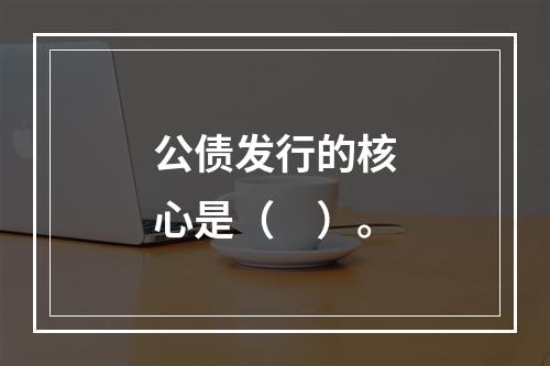 公债发行的核心是（　）。