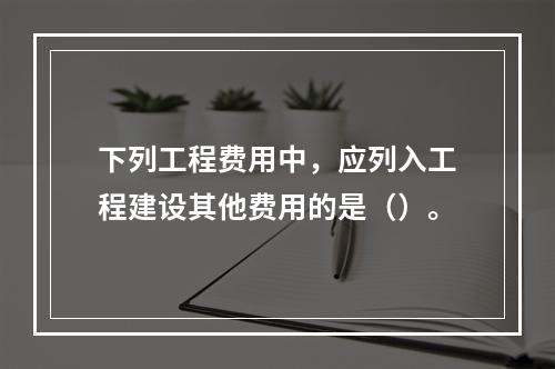 下列工程费用中，应列入工程建设其他费用的是（）。