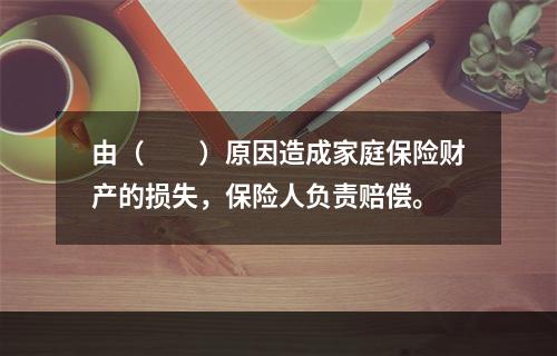 由（　　）原因造成家庭保险财产的损失，保险人负责赔偿。