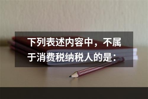 下列表述内容中，不属于消费税纳税人的是：