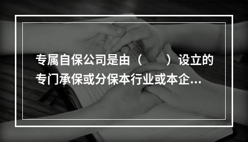 专属自保公司是由（　　）设立的专门承保或分保本行业或本企业自