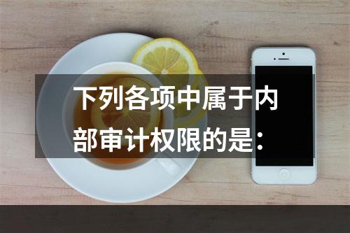 下列各项中属于内部审计权限的是：