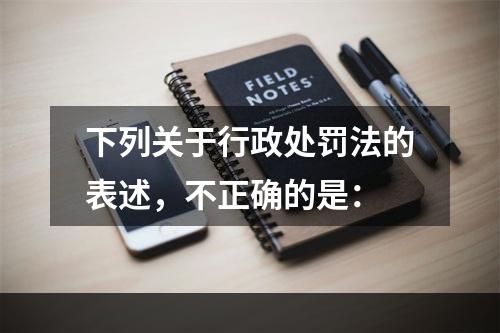 下列关于行政处罚法的表述，不正确的是：