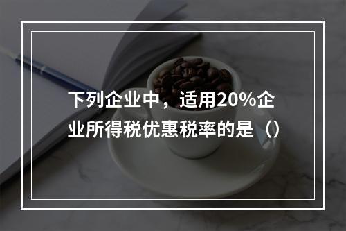 下列企业中，适用20%企业所得税优惠税率的是（）