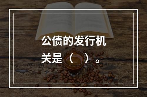 公债的发行机关是（　）。