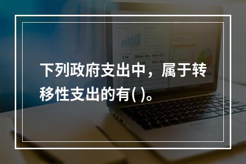 下列政府支出中，属于转移性支出的有( )。