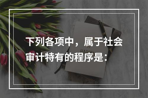 下列各项中，属于社会审计特有的程序是：