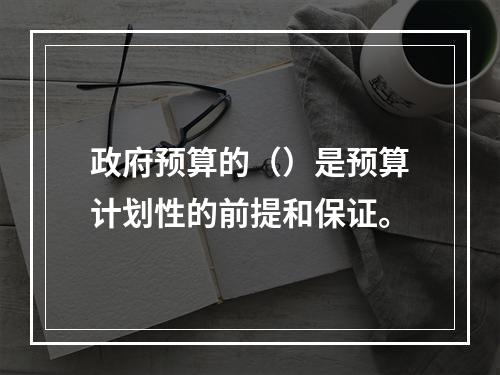 政府预算的（）是预算计划性的前提和保证。