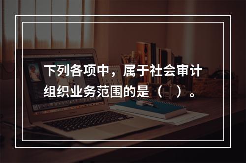 下列各项中，属于社会审计组织业务范围的是（　）。