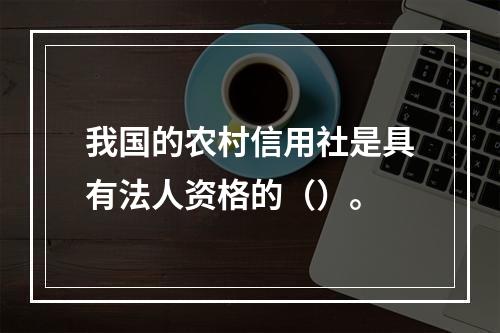 我国的农村信用社是具有法人资格的（）。