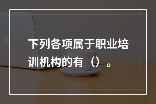 下列各项属于职业培训机构的有（）。