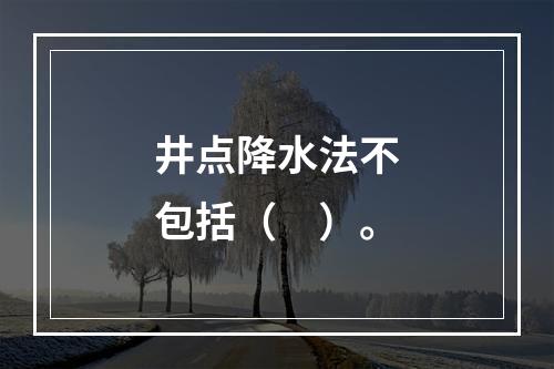 井点降水法不包括（　）。