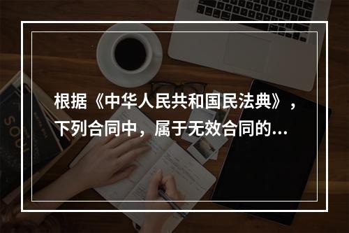 根据《中华人民共和国民法典》，下列合同中，属于无效合同的有（