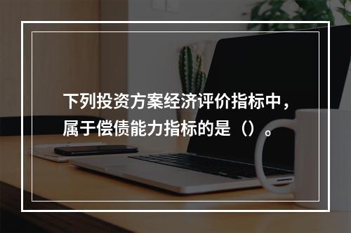 下列投资方案经济评价指标中，属于偿债能力指标的是（）。