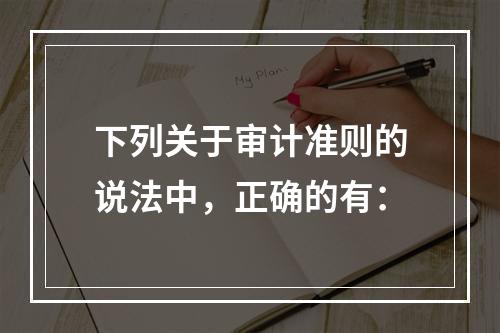 下列关于审计准则的说法中，正确的有：